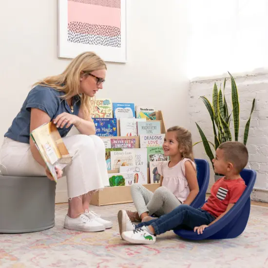 Leaf Floor Seat, Rocker Chair, 6-Piece Navy {6}