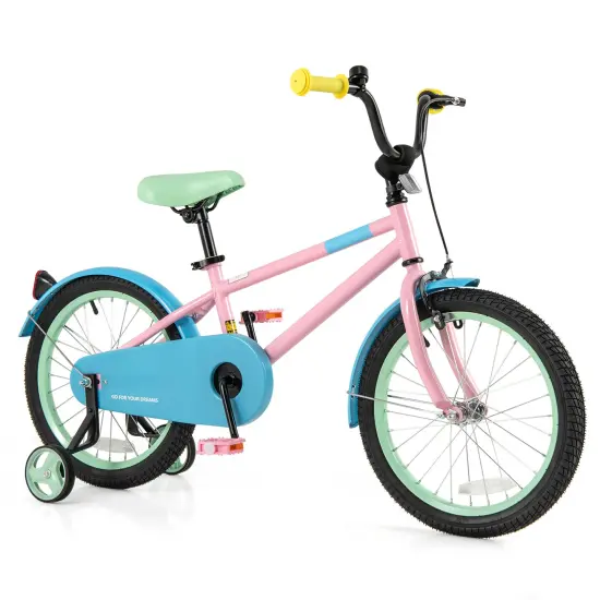 Pink Kids Bike with Adjustable Handlebar and Saddle for Comfortable Riding {10}