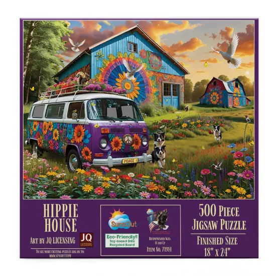 Sunsout Hippie House 500 pc Jigsaw Puzzle 71914 {4}