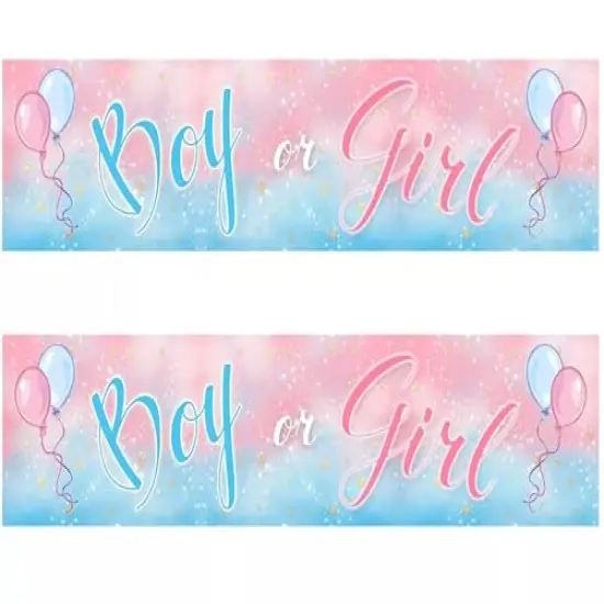 Gender Reveal Edible Image cake border 2 Strips per sheet 3.5x10.5 inchs {1}