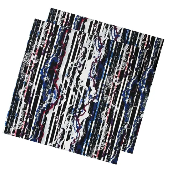 Distressed Stripes Printed Spandex {4}