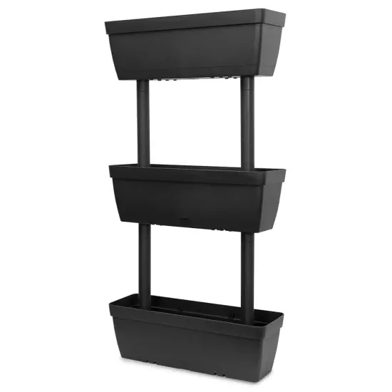 vidaXL Garden Planter 3 pcs 39.4" Anthracite {2}