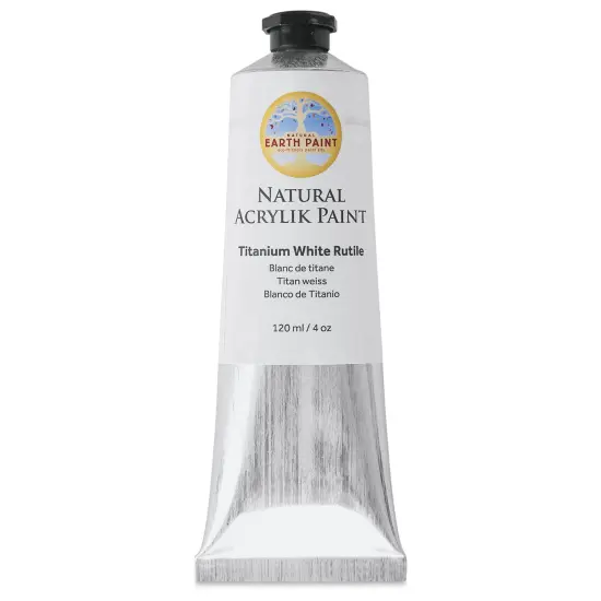 Natural Earth Paint Natural Acrylik Paint - Titanium White Rutile, 120 ml tube {1}