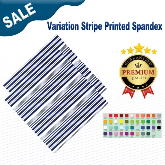Variation Stripe Printed Spandex {1}