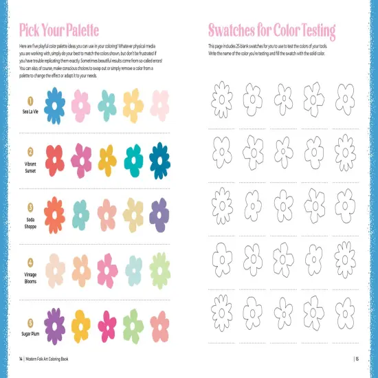 Modern Folk Art Coloring Book: 60 Patterns to Boost Joy, Relaxation & Creativity {4}