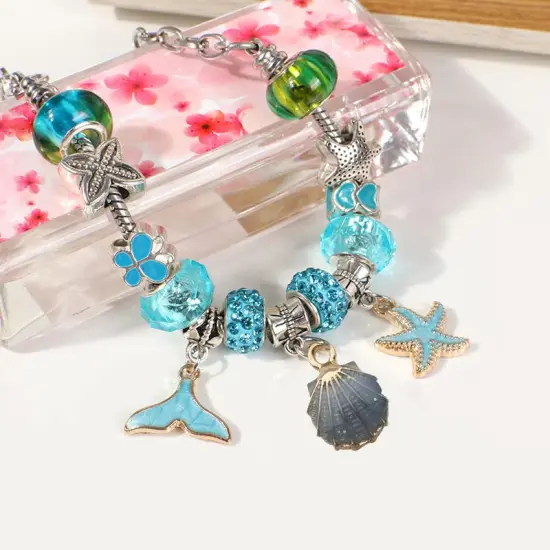 30pcs Assorted Gold Plated Enamel Ocean Starfish Conch Shell Charm Pendant for DIY Jewelry Making Necklace Bracelet Earring DIY Jewelry Accessories Charms (M156) {4}