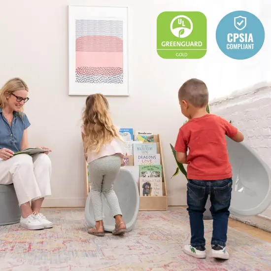 Leaf Floor Seat, Rocker Chair, 6-Piece Light Grey {5}