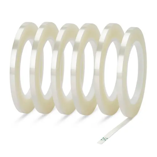 makerflo Heat Resistant Tape for Sublimation 0.375" x 216' FT, Heat Adhesive for Sublimation On Tumbler, Mug, T Shirt, Odourless and Crack Resistant Clear Tape for Vinyl and Heat Press {1}