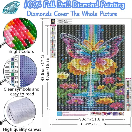 Butterfly Diamond Painting Kits for Adults-Butterfly Diamond Art Kits for Adults {3}
