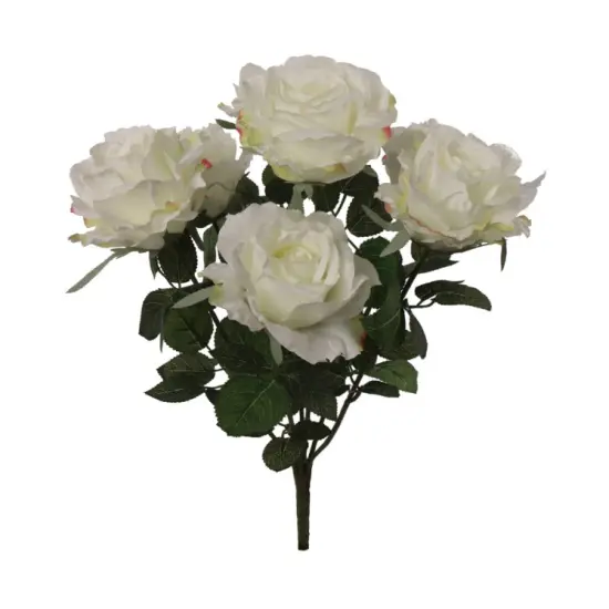 Rose Bush w/ 7 Silk Blooms – 20" Tall, 2 PACK Elegant Décor {2}