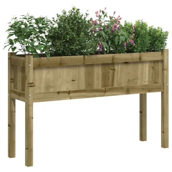 vidaXL Garden Planters 2 pcs with Legs Impregnated Wood Pine {3}