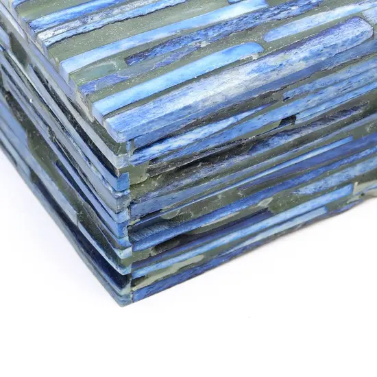 Decorative Storage Box with Bone Material In sky Blue Color - 6.25"X 4.25" X 2" {4}