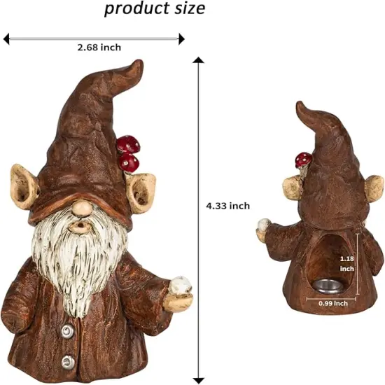 Gnome Incense Holder for Sticks Incense Cone Burner Ornaments Cute gift for all {4}