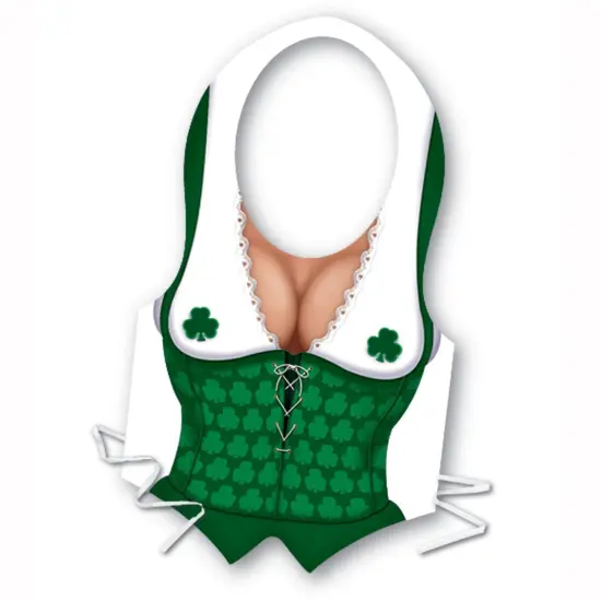 24 Pack Bulk St. Patrick's Day Packaged Plastic Irish Miss Vest {1}