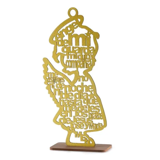 12pcs Angel Girl Wood Centerpiece Decorate Your Home Gold {1}