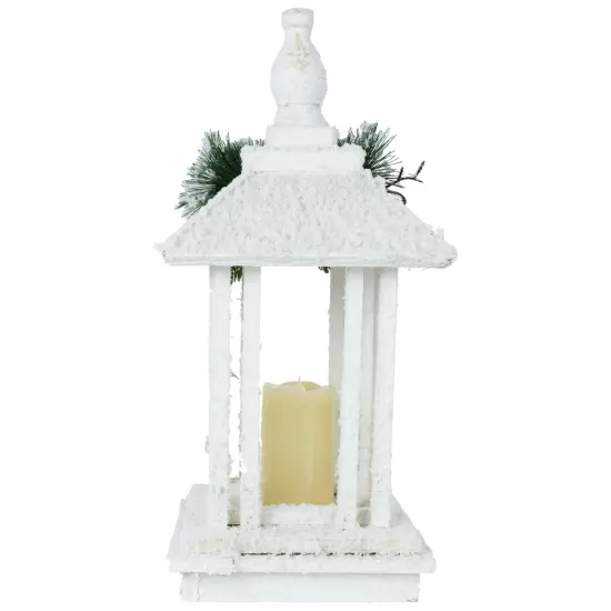 Northlight 15.25" LED Lighted White Storm Lantern Christmas Decoration {6}