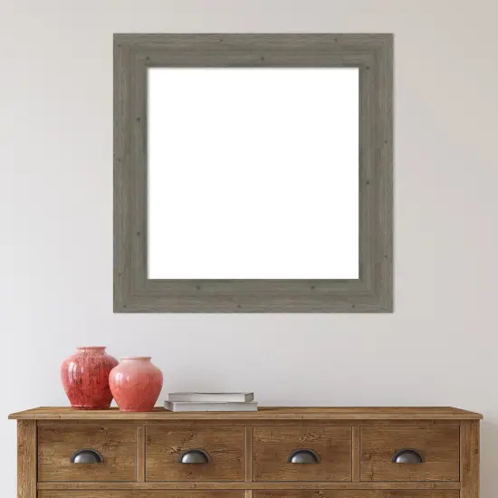 Fencepost Framed Dry Erase Magnetic Board Grey {5}