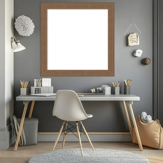 Alta Framed Dry Erase Magnetic Board Medium Brown {5}