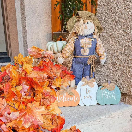 2 Pack Fall Leaf Garland, Hanging Vines Garland Artificial {4}