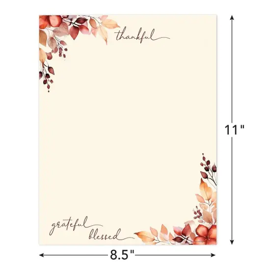 Great Papers! Stationery Fall Letterhead, Thankful, Grateful, Blessed, 8.5"x11", Printer Friendly, 50 Sheets {2}