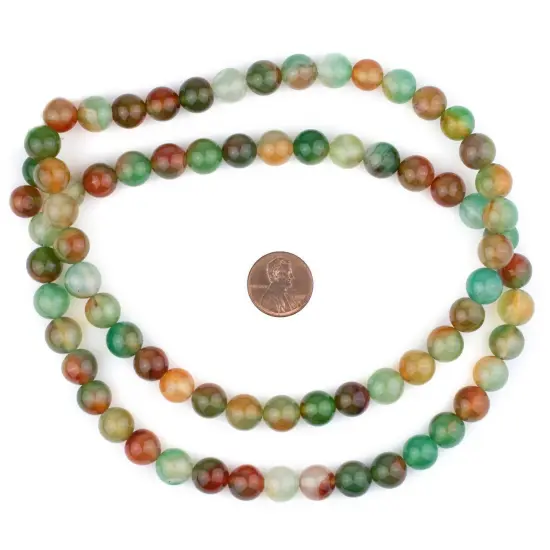 The Bead Chest Round Rainbow Agate Beads (10mm): Organic Gemstone Round Spherical Energy Stone Healing Power Crystal for Jewelry Bracelet Mala Necklace Making {2}
