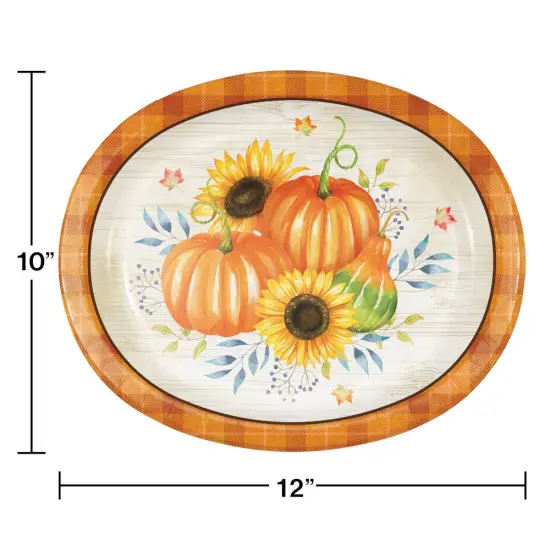 Harvest Truck Oval Platters - 8ct {2}