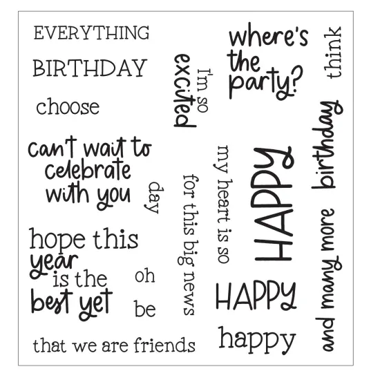 Sizzix Clear Stamp Set 21/Pkg by Catherine Pooler-Happy Everything {5}