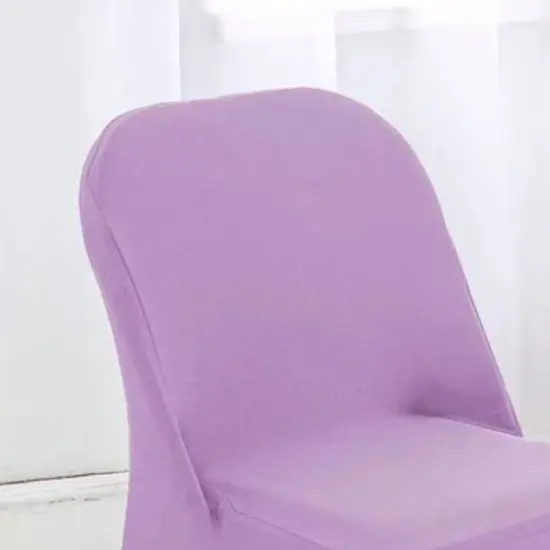 Lilac Stretch Folding Chair Cover for Elegant Event Decor {5}