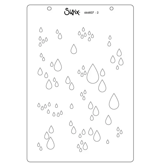 Sizzix A5 Clear Stamps Set by Stacey Park-Drip, Drip, Drop {5}