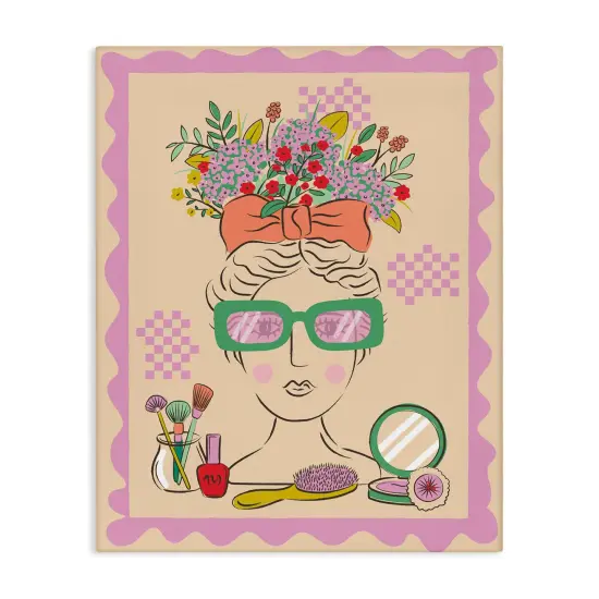 Stupell Industries Makeup & Fashion Boudoir Canvas Wall Art Design by Lisa Perry Whitebutton {1}