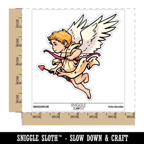 Water Bottle Sticker Set Cupid Cherub Boy with Bow and Arrow Cute Waterproof Vinyl Stickers Pack Decal, Skateboard, Laptop, Car, Window, Bumper - 5 Pack {1}