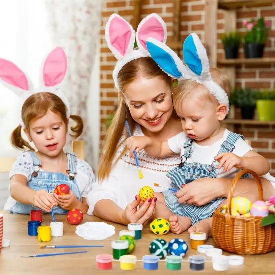 20 Pack Mini Acrylic Paint Set,12 Color Acrylic Paint Strips with 40Pcs Painting Brushes for Kids&Adults {5}