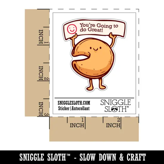 Water Bottle Sticker Set You're Going to do Great Fortune Cookie Cute Waterproof Vinyl Stickers Pack Decal, Skateboard, Laptop, Car, Window, Bumper - 5 Pack {7}