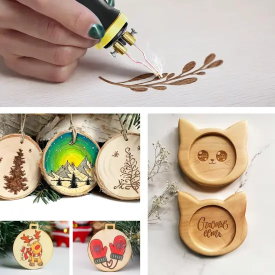 Professional Wood Burning Kit, Pro1 Wood Burners for Wood Burning Pyrography with 20 Wire Nibs Tips Including Ball Tips {3}