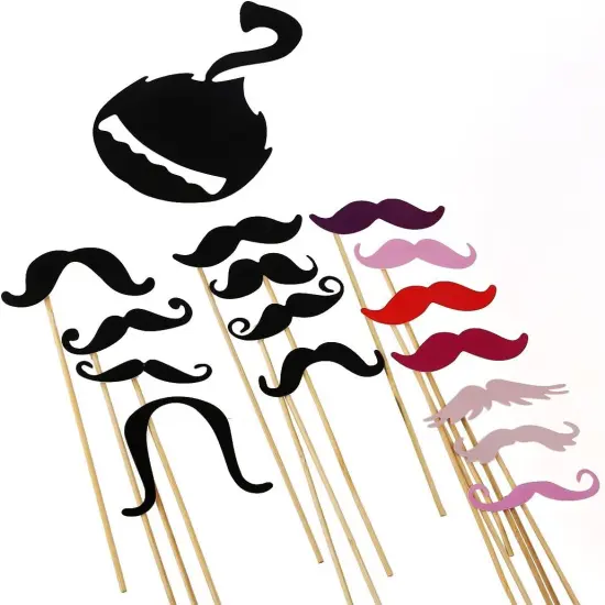 Photo Booth Props DIY Kit Dress-up Accessories Party Favors for Wedding Party Reunions Birthdays,60 pieces {3}