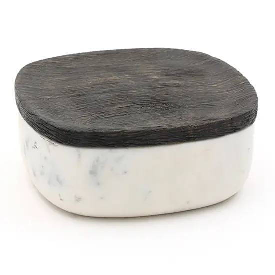 Marble Kitchen Container/Storage Box - 6"x6"x2.5" {5}