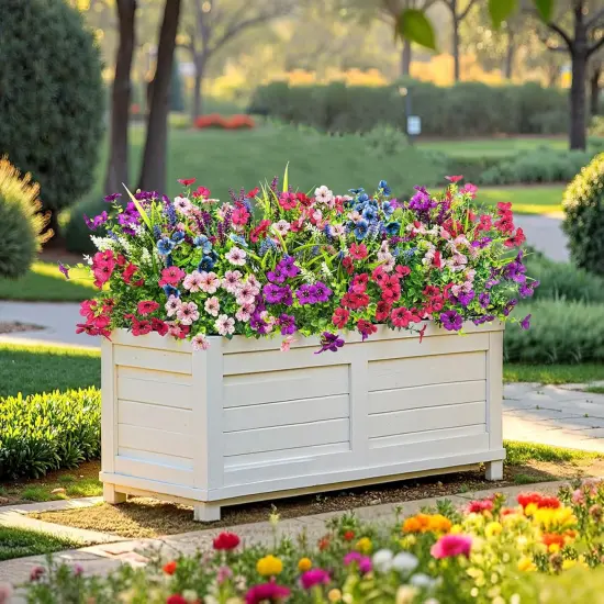 20 Bundles Artificial Summer Bouquets Flowers for Outdoors Decoration Fake Silk Flowers {2}