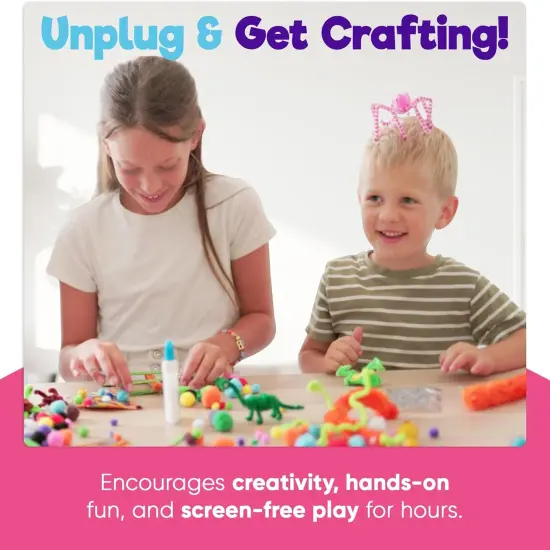 Arts & Crafts Summer Chest - 3000+ pcs Deluxe Craft Supplies Box, 2 Drawers, 18 Compartments, Sturdy Handle - Art Crafting Kit Easter Gifts for Kids, School Supply for Ages 4 5 6 7 8 9 10 11 12 {5}