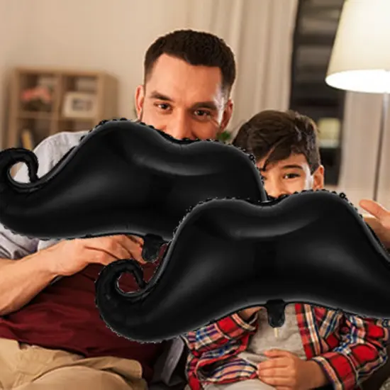 Beard Balloons Father's Day Balloons Big Black Beard Foil Balloons for Father's Day Party Decorations Father's DayThemed Party Father's Day Birthday Party Father's Day Decor Supplies 3pcs {4}
