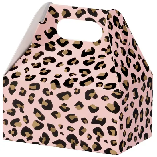 Pack/6: Leopard Print Gable Box - 4 x 2-1/2 x 2-1/2" {1}