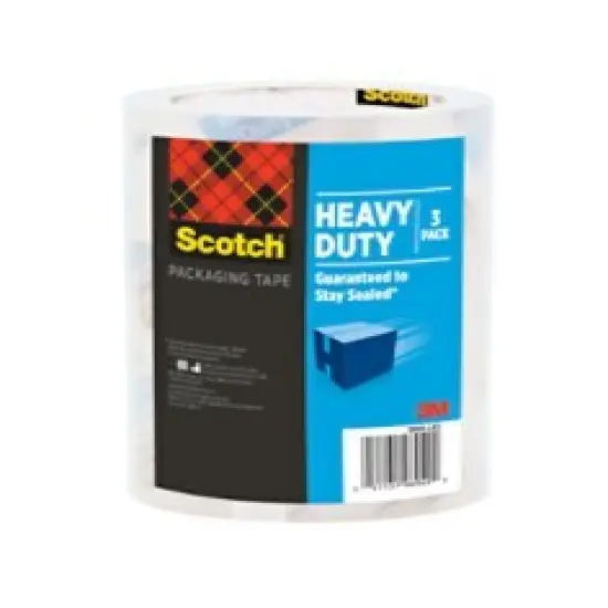 Scotch&reg; Heavy Duty Shipping Packaging Tape 3850-LR3-4CC, 1.88 in x 54.6 yd (48 mm x 50 m) 3 Pack {1}