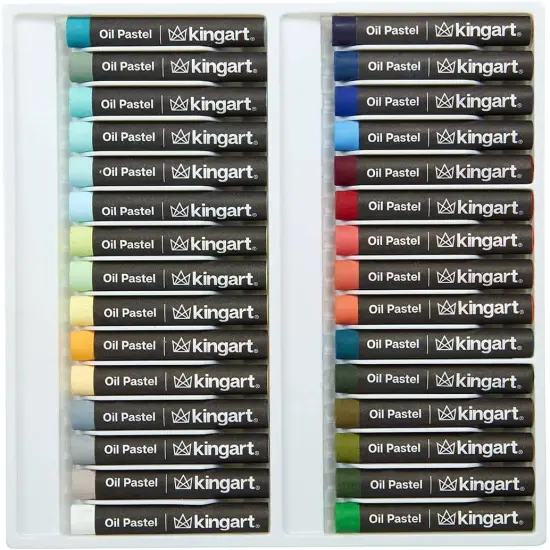 OIL PASTELS, Set of 60 Round Sticks (2.3" x 0.3"), Smooth, Vibrant Colors for Paper, Canvas, Wood, Non-Toxic, 60 Colors {2}