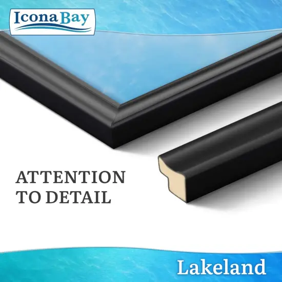 8.5x11 Certificate Frames - Black, 6 Pack - Contemporary Diploma Frames 8.5 x 11 - Composite Wood Document Frames for Walls or Table Top - Lakeland Collection {2}