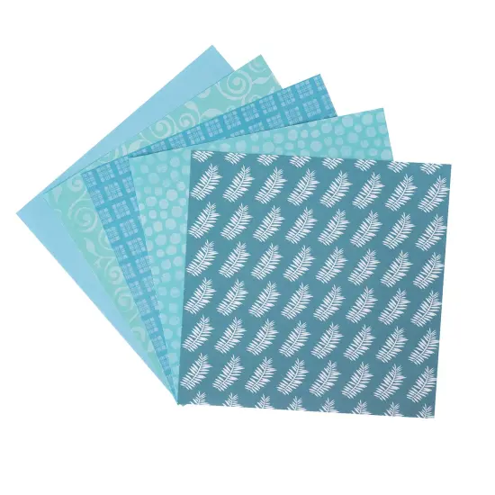 Colorbok Single-Sided Printed Cardstock 6"X6" 100/Pkg-Teal Promenade, 10 Designs/10 Each {4}