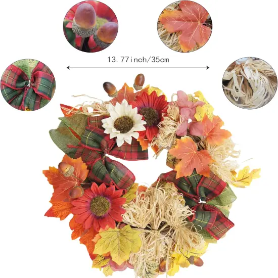 16&rdquo; Fall Autumn Wreath {2}