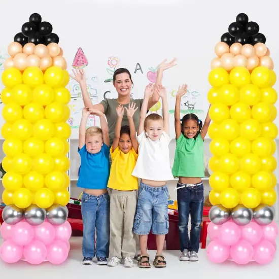 2 Sets Back to School Balloon Column Stand Kit with 205pcs Balloons {3}