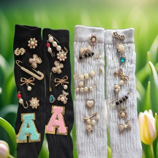 Charms for Socks Safety Pins 54pcs Brooches and Pins for Women Gold Junk Sock Charms Pins Jewelry Accessories Bulk Rhinestone Pearl Brooch Pins Button Pins for Women Clothes Hats Shoes Scarf Shawl {3}