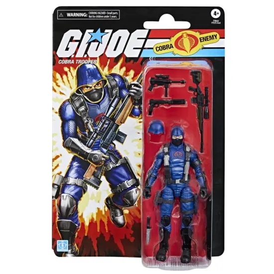 G.I. Joe Classified Series Retro Cardback Cobra Trooper, Collectible 6 Inch Action Figure with 9 Accessories {5}