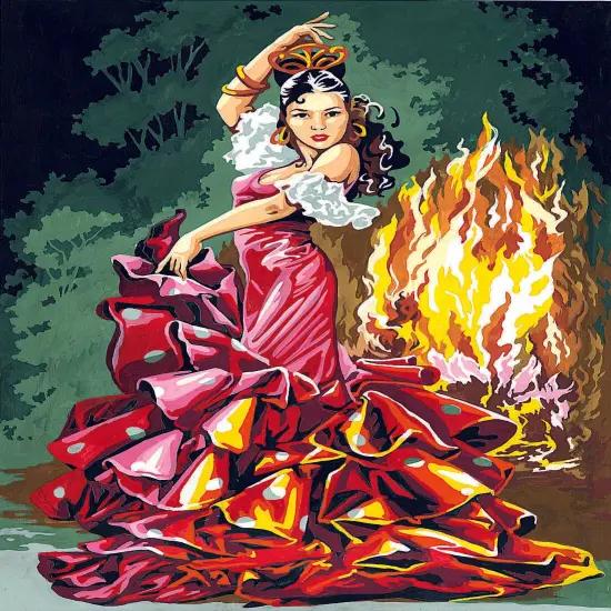 Needlepoint canvas for halfstitch without yarn Canvas 45X60 Cm SE929.322 Seg De Paris Printed Tapestry Canvas {1}