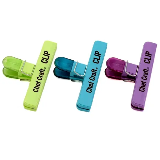 Chef Craft Large 6-Inch Bag Clip, Chip Sealing Clip - Random Pastel Color {1}